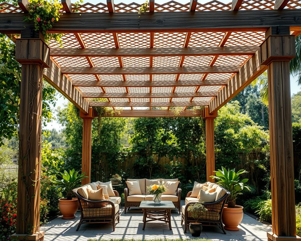 Gartenüberdachung Sonnenschutz Pergola
