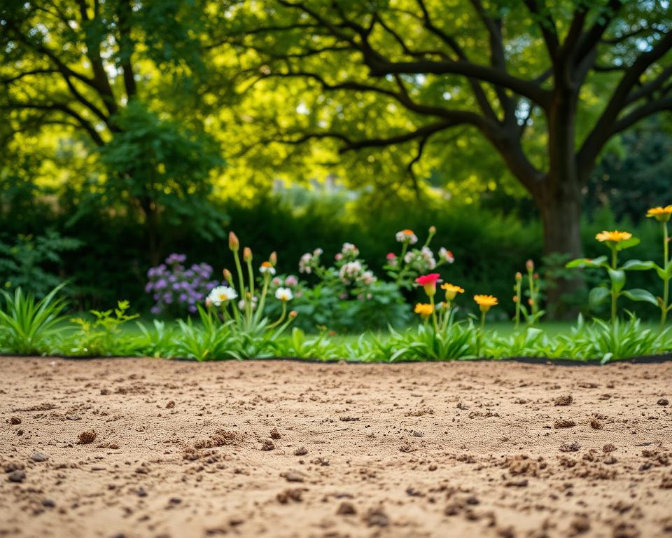Gartenweg Untergrund vorbereiten