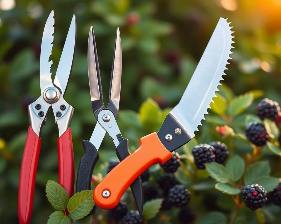 Gartenwerkzeuge für Brombeerschnitt