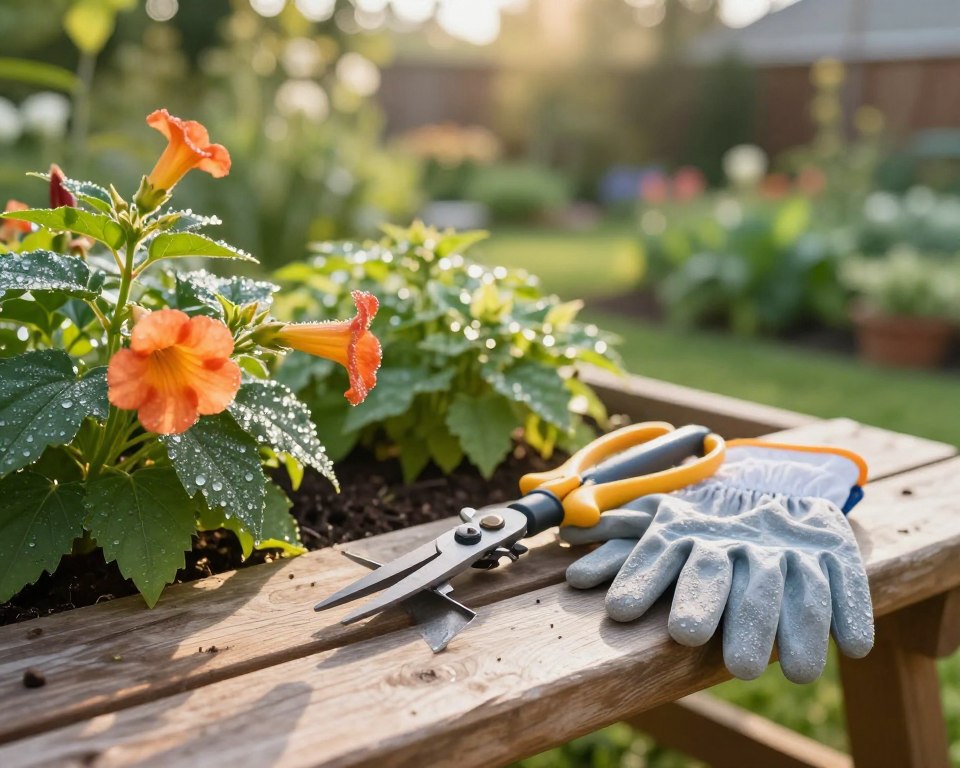 Gartenwerkzeuge für Engelstrompete Schnitt