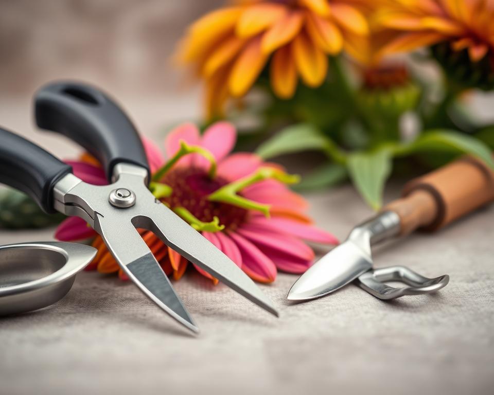 Gartenwerkzeuge für Sonnenhut-Pflege