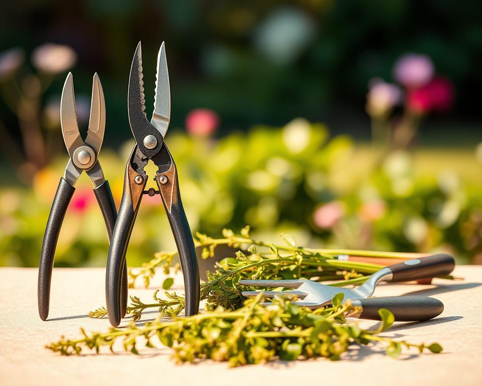 Gartenwerkzeuge für Wolfsmilch
