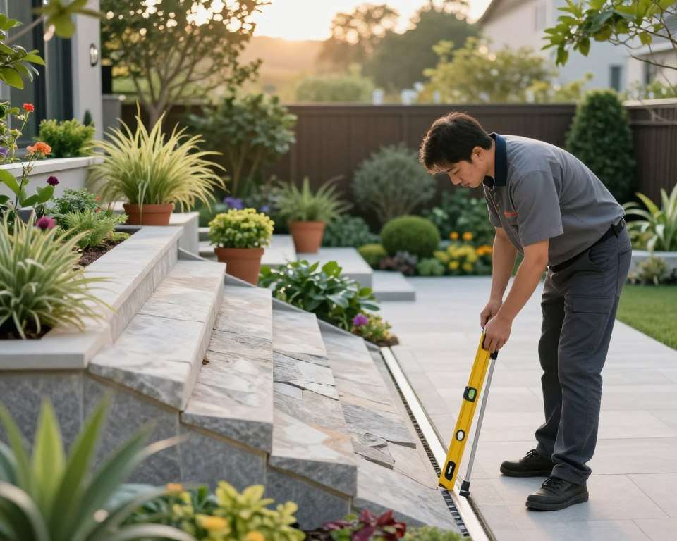 Gefälleplanung Terrasse
