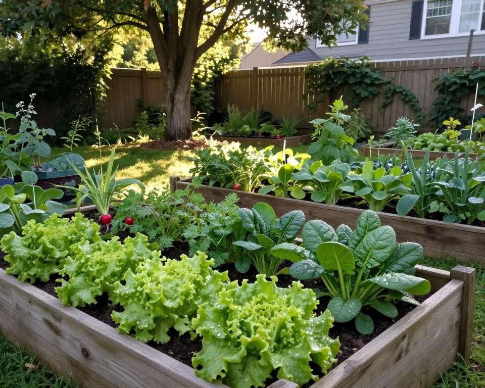 Gemüseanbau im Schatten Nordseite Garten