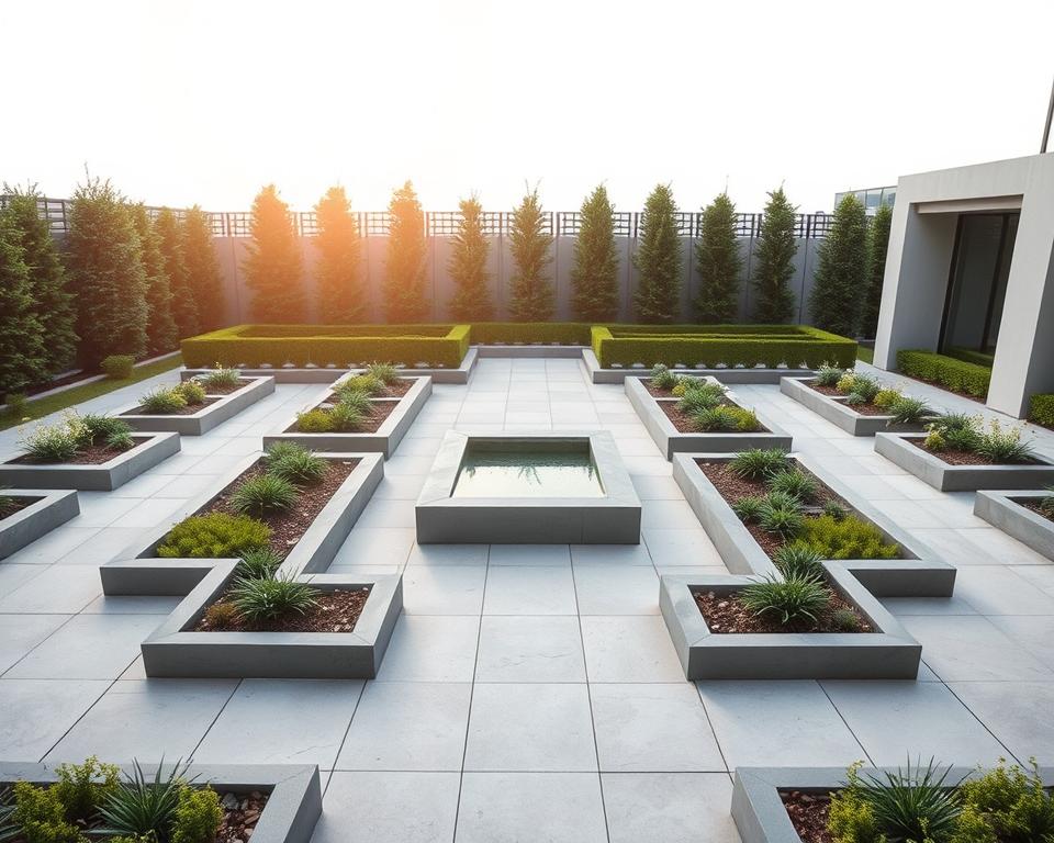 Geometrische Gartengestaltung