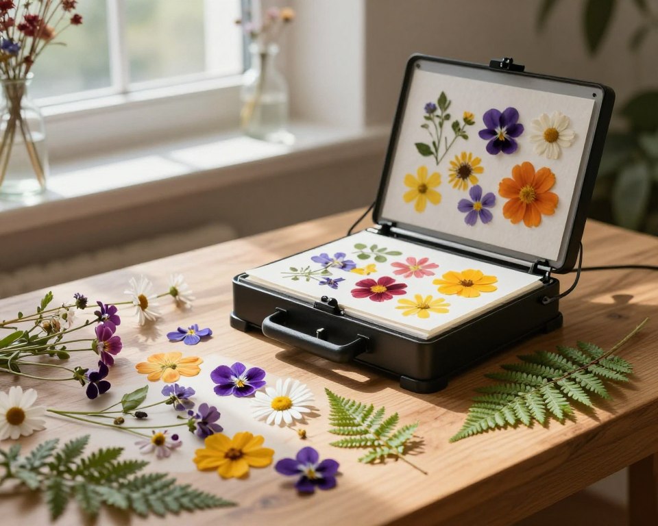 Gepresste Blumen Technik