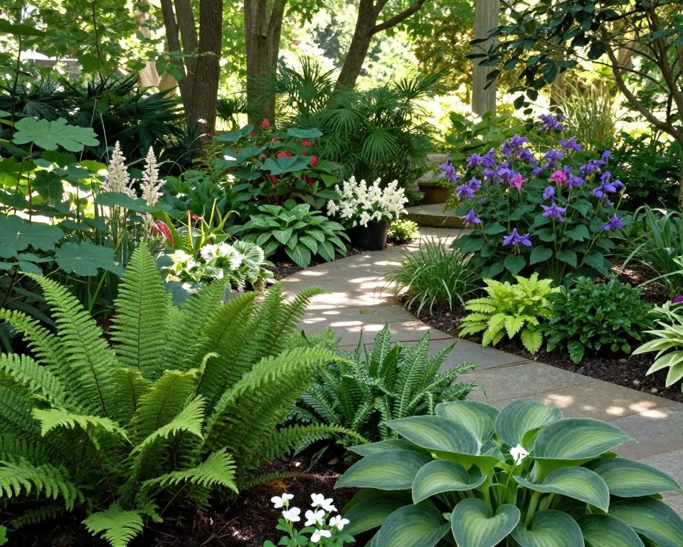 Gestaltung Schattenbeet