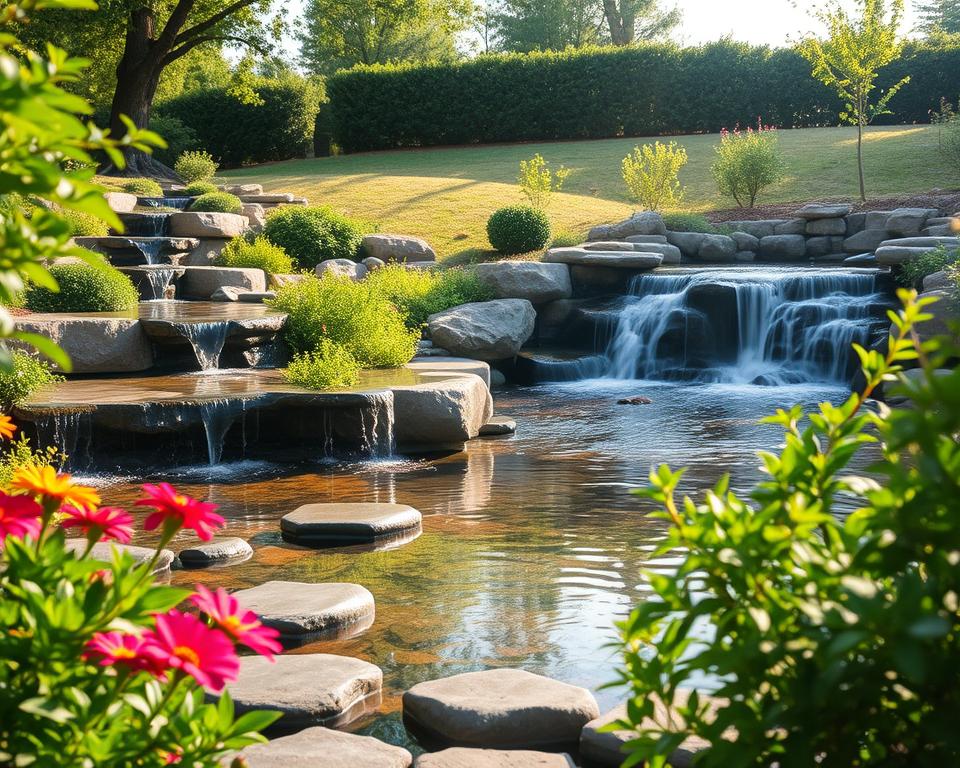 Gestaltungsmöglichkeiten für Wasserfall im Garten