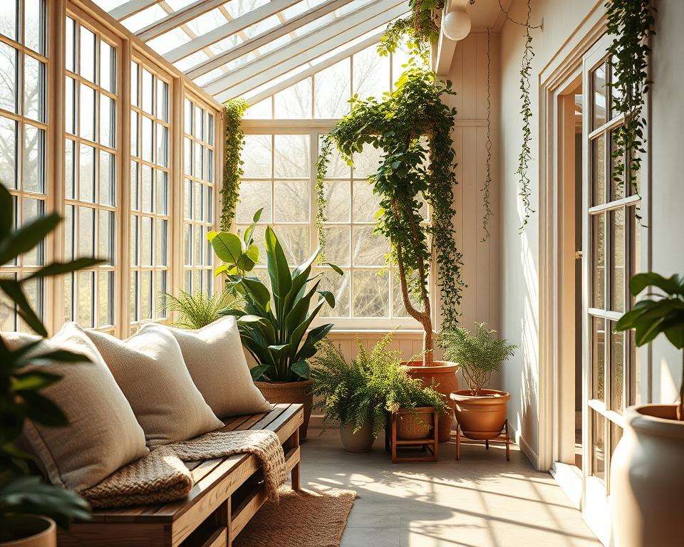 Gewächshaus Entspannungsbereich