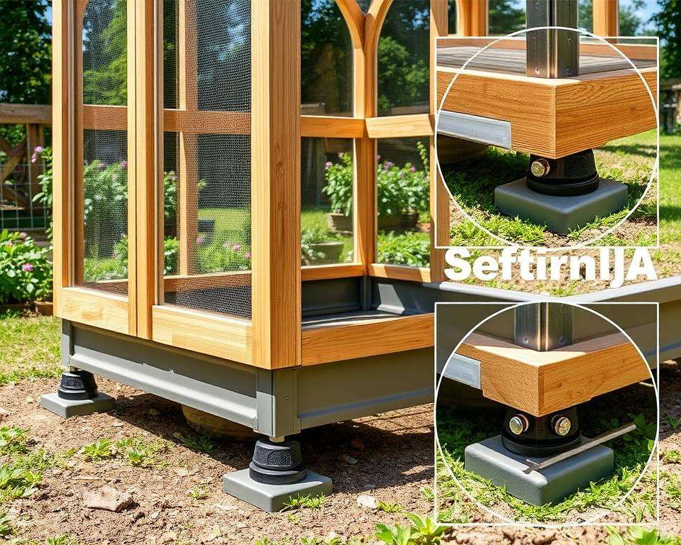 Gewächshaus Füße Montage Gewächshaus Füße Montage