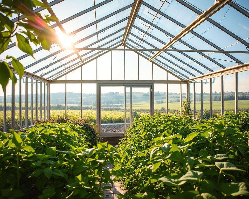 Gewächshaus Glas Lichtdurchlässigkeit