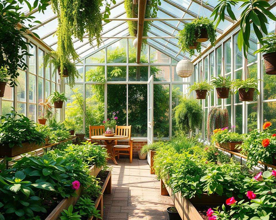 Gewächshaus als Gartenparadies