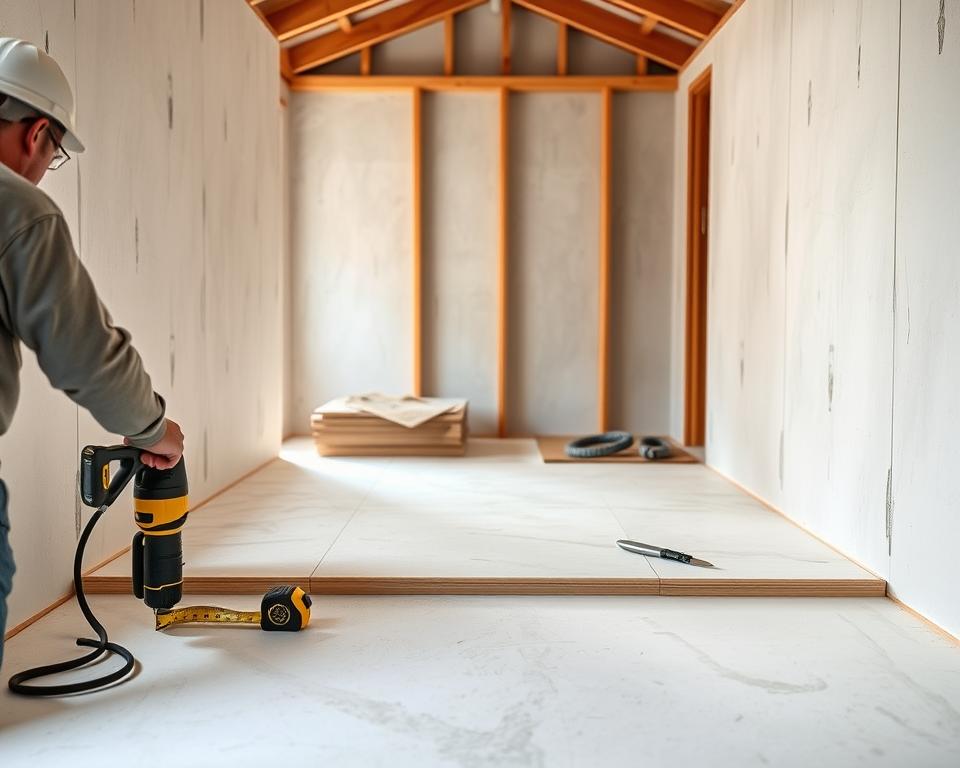 Gipsfaserplatten Installation