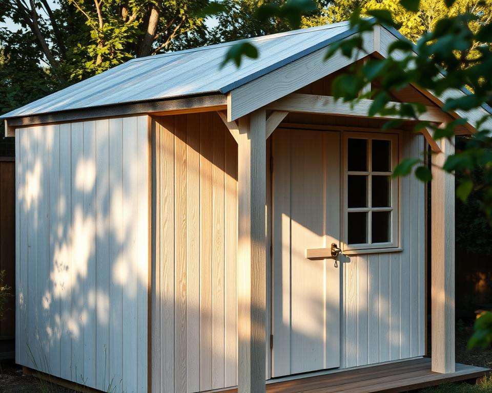 Gipskartonplatten Verkleidung Gartenhaus