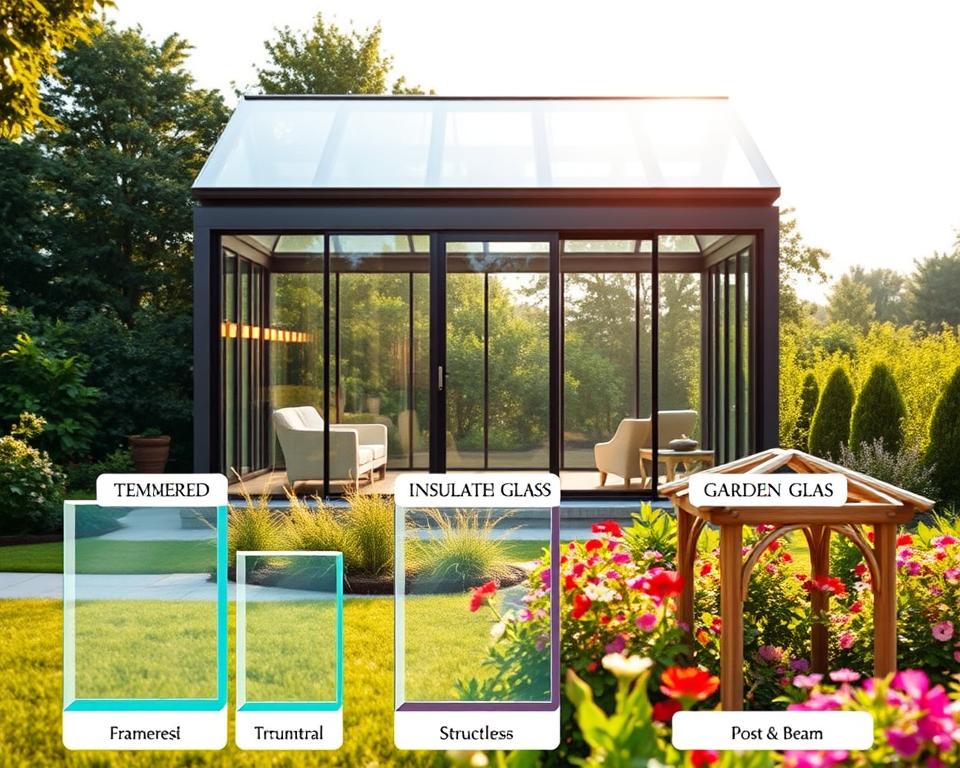 Glasarten für Gartenhäuser