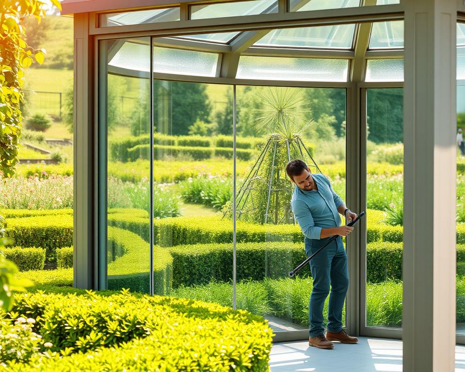Glasreinigung Gartenhaus Wartung