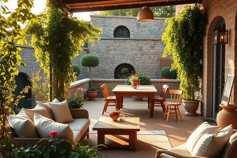 Große Terrasse gemütlich gestalten: So wird’s gemacht Große Terrasse gemütlich gestalten: So wird’s gemacht