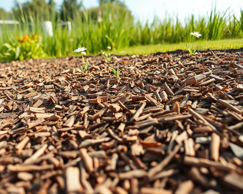 Hackschnitzel als organischer Mulch