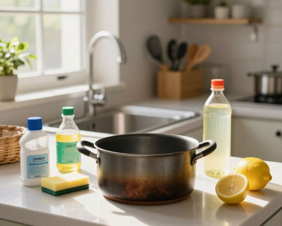 Hausmittel zur Reinigung angebrannter Töpfe