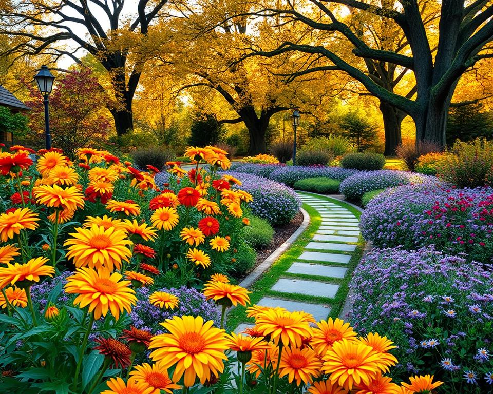 Herbstblumen im Garten