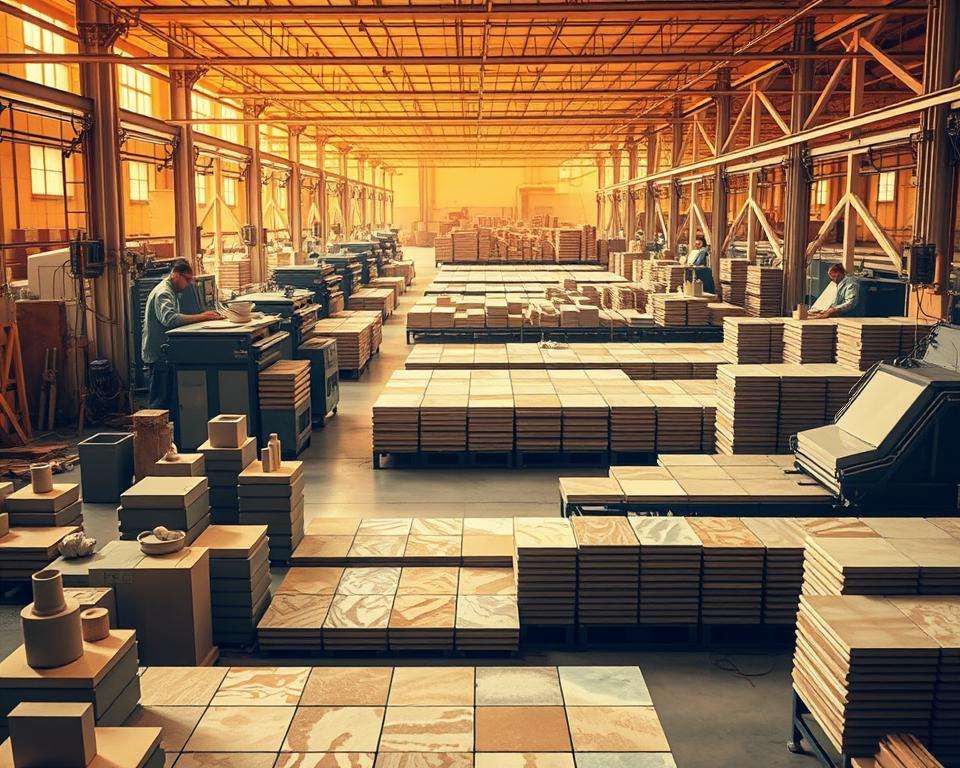 Herstellung von Keramikfliesen