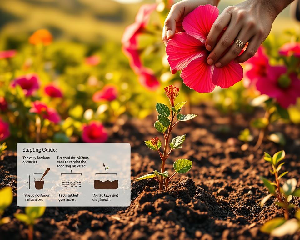 Hibiskus einpflanzen Schritt für Schritt