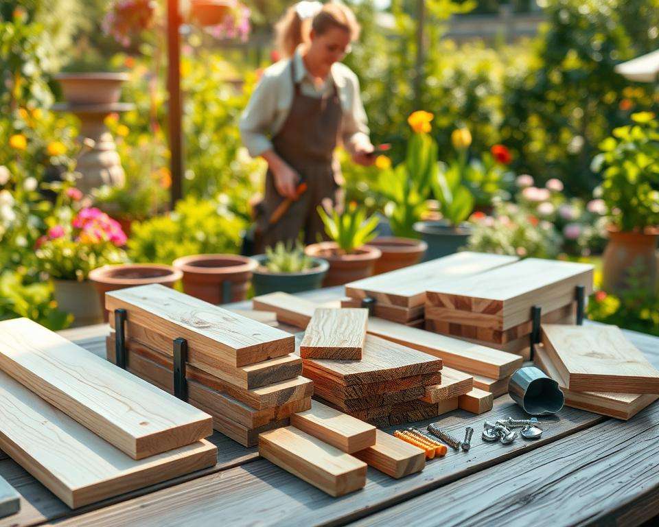 Hochbeet Materialien Auswahl