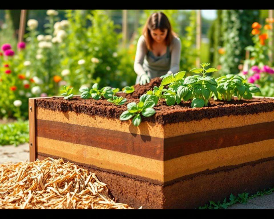Hochbeet Schichten Aufbau