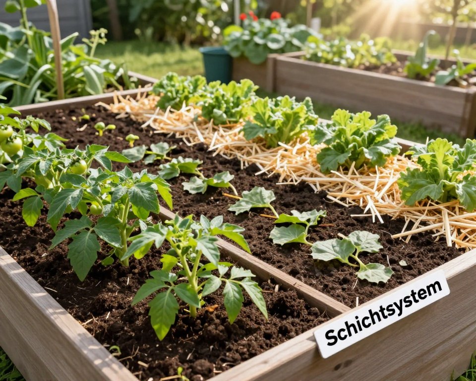 Hochbeet Schichtsystem Aufbau