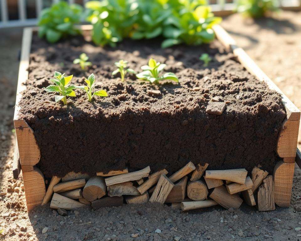 Hochbeet Schichtung Kompost Erde