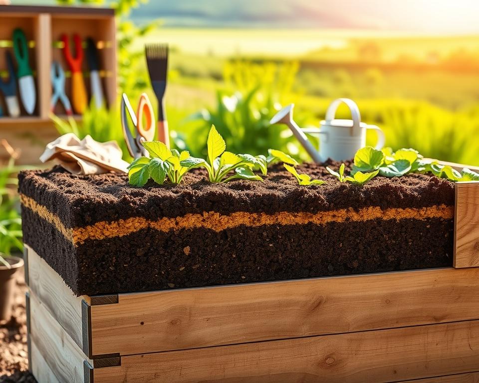 Hochbeet befüllen Schichten