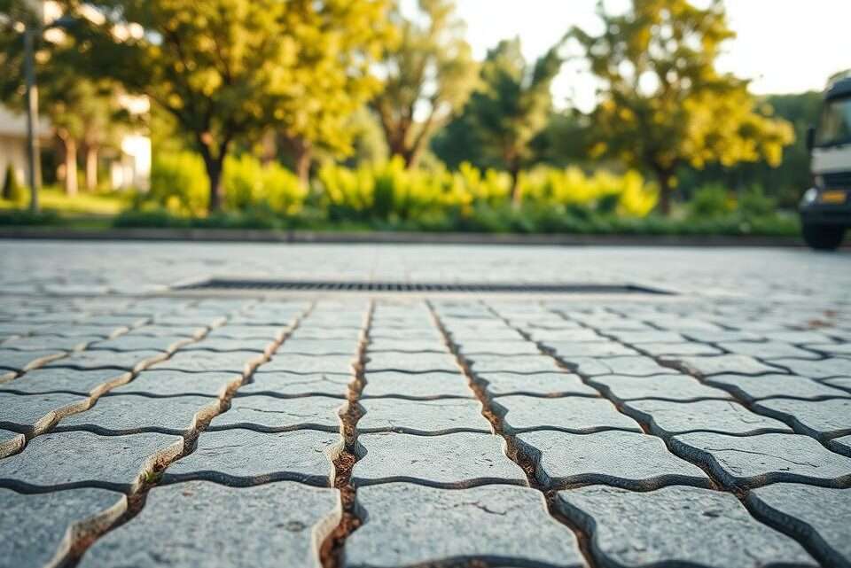 Hochwasser auf Zierpflastersteinen verhindern