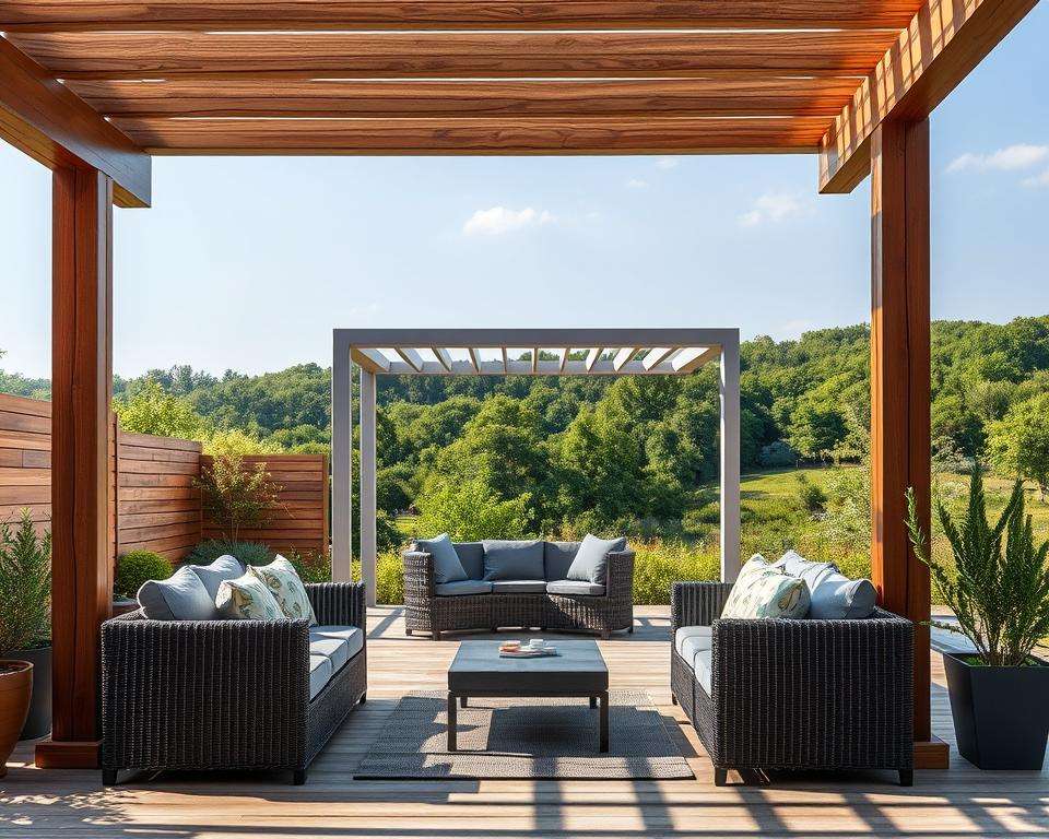 Holz Aluminium Vergleich Terrassenüberdachung