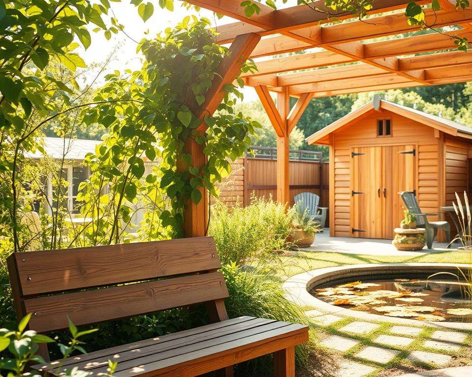 Holz Garten Platzierung