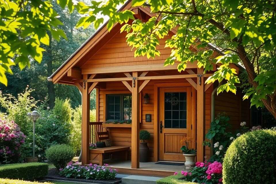 Holz-Gartenhaus Design- und Konzept-Ideen für Ihren Garten