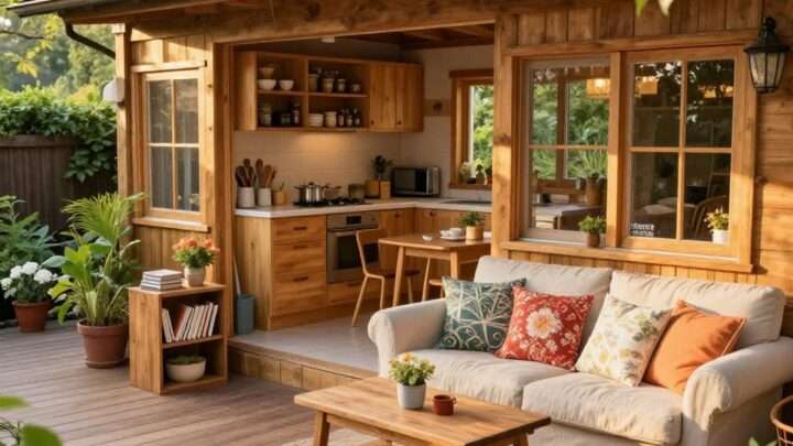 Holz-Gartenhaus als Ferienwohnung einrichten: Tipps & Ideen