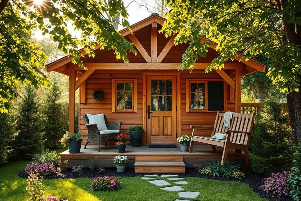 Holz-Gartenhaus günstig und schön dekorieren: Tipps für Ihren Garten