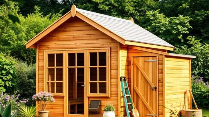 Holz-Gartenhaus mit seitlichem Geräteschuppen – Vergleichsratgeber