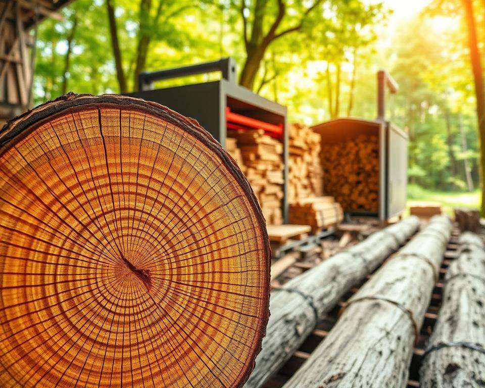 Holz Trocknungsprozess