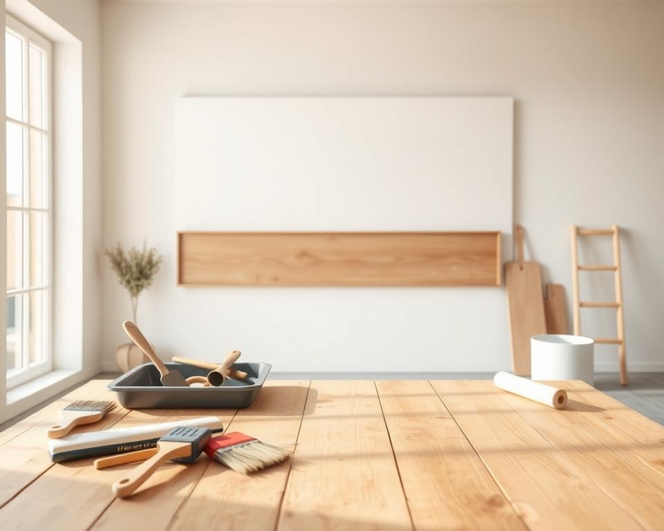 Holz streichen Anleitung Wandfarbe