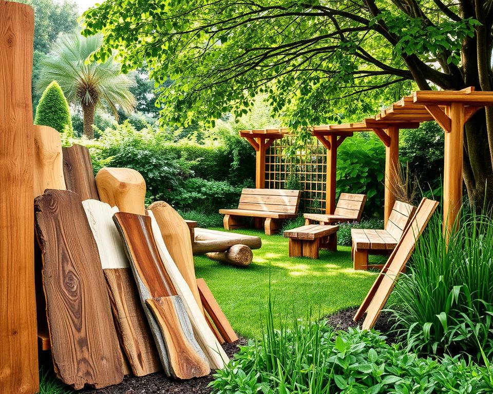 Holzarten für Gartengestaltung