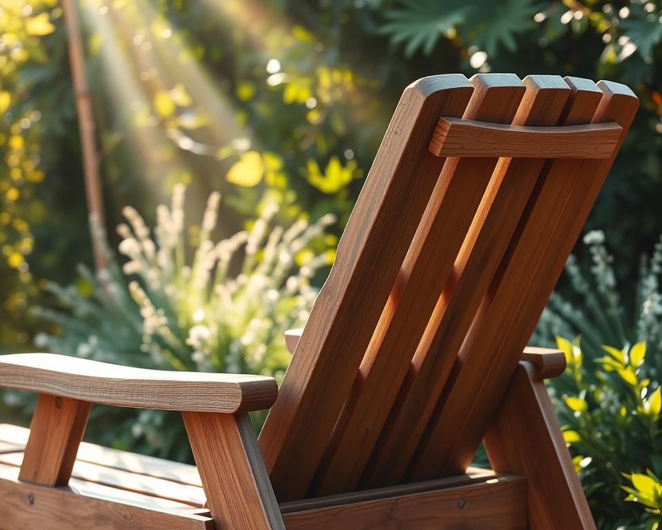 Holzarten für Gartenmöbel Relaxliege