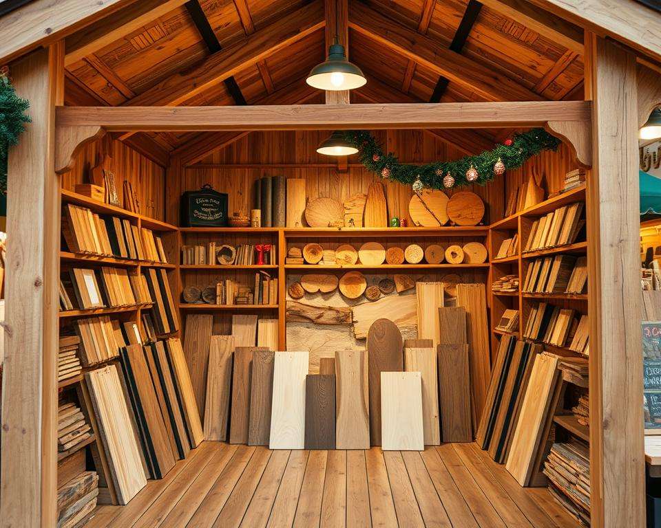 Holzarten für Verkaufsstände