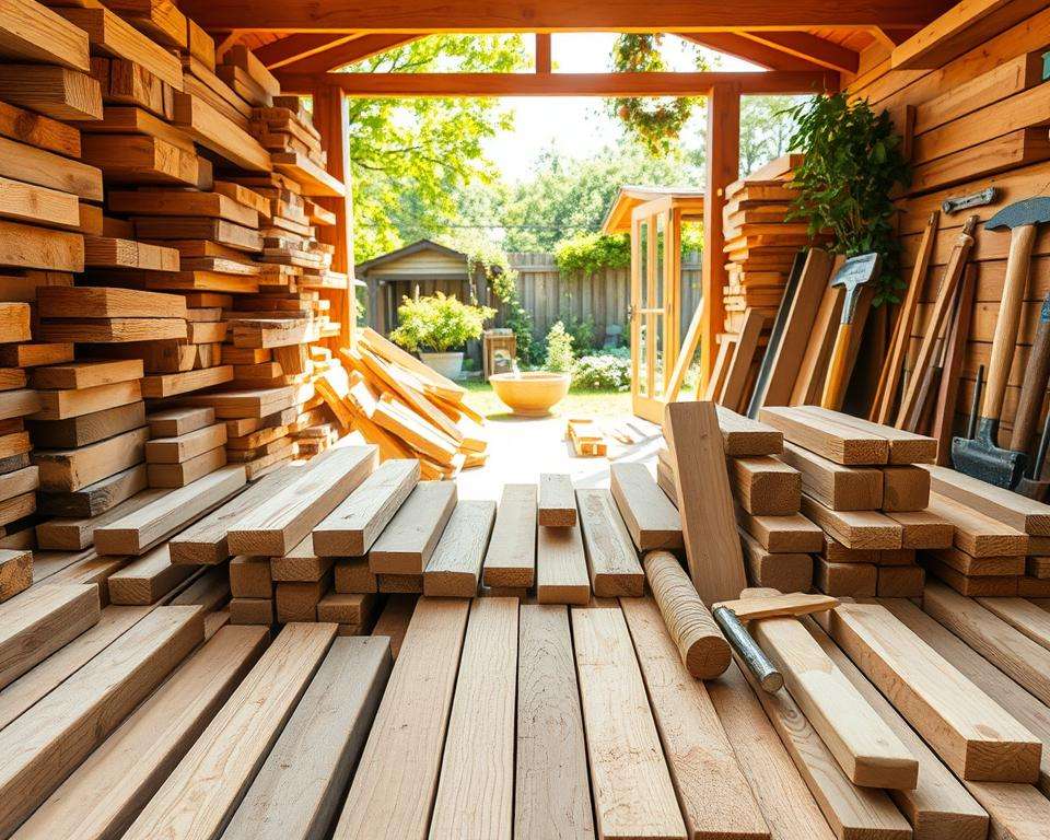 Holzauswahl für Gartenhaus