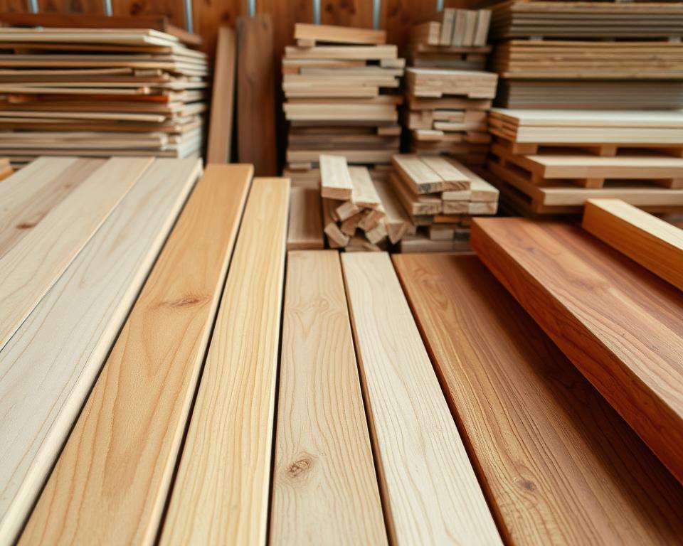 Holzauswahl für Spielhaus
