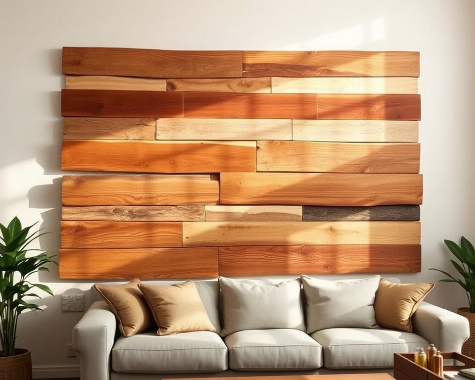 Holzbalken Wanddekoration Inspiration