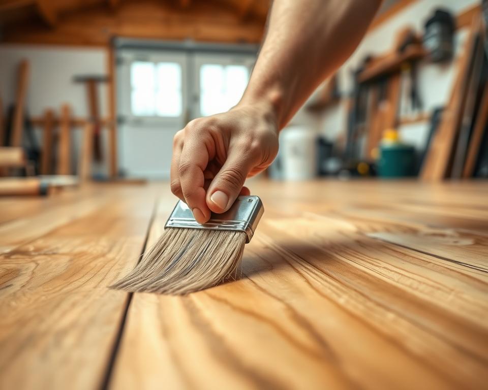 Holzboden ölen Technik
