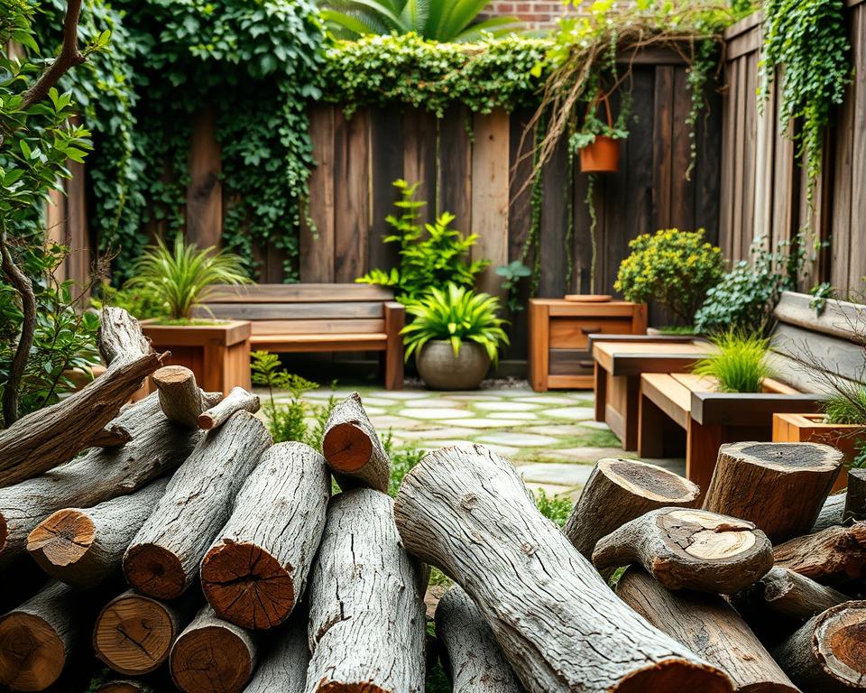 Holzdesign im Garten Gestaltungselemente