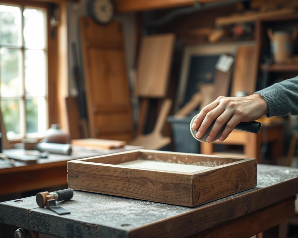 Holzkratzer reparieren Schritt für Schritt