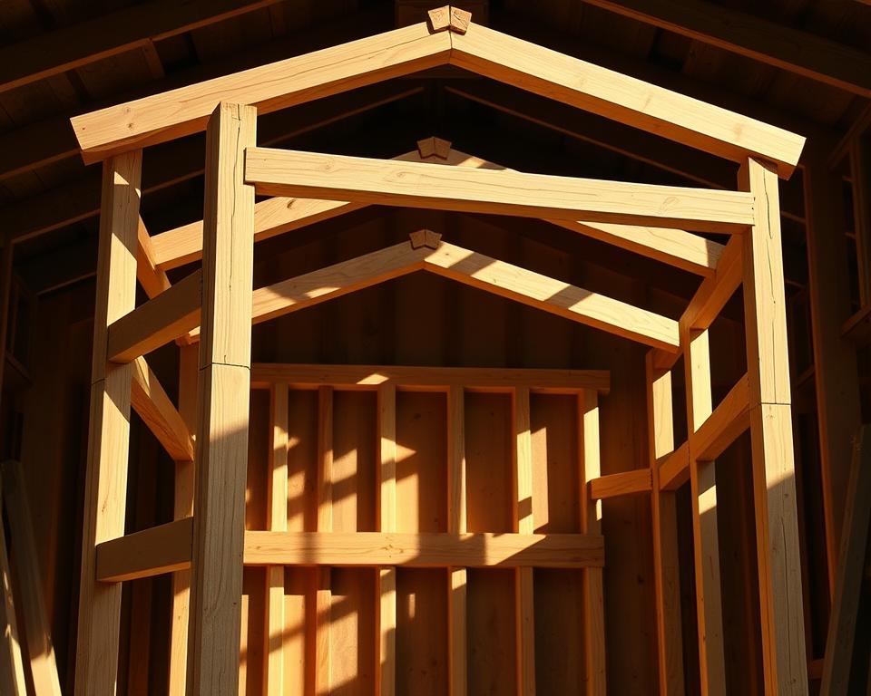 Holzlager Grundgerüst Konstruktion